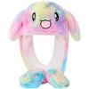 dressfan Donne Peluche Animali Coniglio Cappello Orecchie Che Si Muovono Orecchie Mobili Cappelli Simpatico Animale Cappello di Coniglio Che muove Le Orecchie Regalo di Compleanno di Natale,Colorato