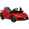 Baroni Toys Lamborghini Baby Car Elettrica 6V con Telecomando Genitori, Suoni, MP3, Retromarcia, Auto per Bambini 1-4 Anni, 100x60x50 cm Rossa