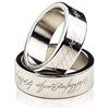 MOMOMAGE Anello magnetico in argento inciso PK trucchi magici per mago Lettering magnetico PK Ring Stage Magic Accessories Gimmick Puntelli (19 mm)