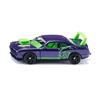 Siku 1572, Dodge Challenger SRT Hellcat Custom, Auto Giocattolo, Metallo,Plastica, Blu Prugna, Portiere Apribili, Verniciatura Elaborata, Design Ricco di Dettagli, Gancio di Traino