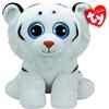 Ty - Peluche - Beanie Babies - Tigre - Tundra - Bianca e Nera - Cucciolo con Occhi Azzurri Glitter - Il Peluche con Gli Occhi Scintillanti - 42 Cm - 90227