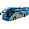 Mondo Motors - Pullman S.S.C Napoli modellino giocattolo - Bus con retrocarica frizione pull back - Colore Bianco Azzurro - 51215