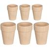 Ideen mit Herz Vaso da fiori in miniatura | per modellismo | casa delle bambole | vasi decorativi in legno per fai da te e decorazione, 6 pezzi in 2 misure