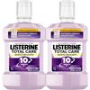 LISTERINE Total Care, Collutorio 0% alcol al gusto di Menta Pura, Collutorio senza alcool con 10 benefici in 1 per una protezione completa e denti più forti, 2x1L - Esclusiva Amazon