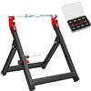HOMCOM Equilibratrice Manuale per Ruote di Moto, Bilanciamento dei Danni alle Ruote Pieghevole, in Alluminio e Acciaio, 40x39,5x40,5 cm, Nero | Aosom Italy