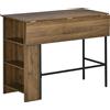 HOMCOM Isola da Cucina con Piano Laterale Ribaltabile e 3 Ripiani, 120x76x91,4 cm, Marrone | Aosom Italy