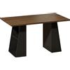HOMCOM Scrivania con 4 Ripiani Aperti, Design Industriale, 140x78x75 cm, Marrone e Nero | Aosom Italy