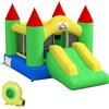 HOMCOM Castello Gonfiabile con Scivolo e Rete di Sicurezza, fino a 100 kg per Bambini 3-10 anni, 300x180x160 cm, Multicolore | Aosom Italy