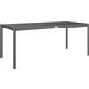 Outsunny Tavolo da Pranzo a Doghe Rettangolare per Giardino in Acciaio, 186x90x74 cm, Grigio Scuro | Aosom Italy