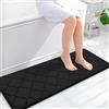 OLANLY Tappeto da bagno in memory foam, 119 x 43 cm, ultra morbido e assorbente, antiscivolo, confortevole, lavabile in lavatrice, per pavimento del bagno, vasca, doccia e accessori decorativi per la