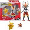 Jazwares Set Pokemon con 2 figurine: Cinderace + Pikachu e la palla di fuoco PKW2904