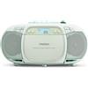 MEDION® MEDION E66476 Sistema audio stereo (boombox, lettore CD, MP3, cassetta, lettore portatile di cassette per bambini, radio FM, AUX, cuffie, alimentazione e batteria) verde