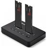 Qoltec Docking Station SSD M.2 NVMe PCIe USB-C 20 Gb/s DUAL 2x8 TB Clonazione offline