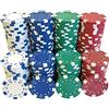 SEETOOOGAMES 200 pezzi 11,5 g di argilla composita dadi a righe casinò poker chips - 4 colori (rosso, verde, bianco e blu)