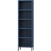 Jan Nowak Libreria in metallo Mario, robusta mensola industriale con 4 ripiani regolabili in altezza (4 x 30 kg) e montaggio a parete, scaffale alto glitterato, scaffale sottile | 50 x 180 x 35 cm |