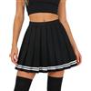 ZXTGBQ Donna Mini Gonna Plissettata Vita Alta Svasato Casual Gonna A-Line con Pantaloncini Interni, Sport Party Scuola Tennis Skater Costume