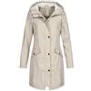 Generic Giacche impermeabili da donna di lunghezza più lunga, trench da donna con cappuccio, impermeabile, tinta unita, impermeabile, caldo, a maniche lunghe, con coulisse, giacca da trekking con tasche,