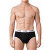 ICON underwear Slip Uomo 3 Pack Art IMU04 - Misura XL - Colore Nero - Elastico Bianco