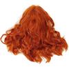 Cocoarm Parrucca riccia arancione con frangia, resistente al calore, per feste a tema Halloween