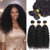 NICMISS Kinky Curly Bundles Human Hair 100% Unprocessed Brazilian Virgin Double Weft Weave Capelli Umani Extensions for Black Women Natural Color 10 12 14 inch