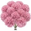 Minnhua 12 Pezzi Ortensie Finte Realistiche Seta, Fiori Artificiali con Steli, Fiori Finti per Decorazioni, Ortensia Artificiale per Feste in Giardino, Matrimoni, Centrotavola (Rosa)