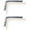 bricoleva.it Coppia Staffe Reggimensola in Metallo Rivestito - Staffe Angolari Mensole a Parete - Supporto a L Mensole - Compresa di Viti Fissaggio e Copertura in PVC Colorato (18 cm, Avorio)