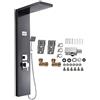 lyrlody Pannello Doccia Termostatico in Acciaio Inox con LCD, Colonna Doccia con Getti Idromassaggio, Soffione Doccia, Doccetta