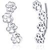 Qings Orecchini a Forma di Zampa: 925 Sterline d'Argento Simpatico Zampa Polsino Ear Crawler Cane Gatto Zampa Orecchino Animale Orecchini, Gioielli di Moda Regali di Compleanno per Donne Ragazze