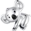 Qings Charm Ciondolo in Argento Sterling 925 - Charms Koala/Bulldog Francese/Croce/Albero della Vita Charms Bead Compatibile con Europee Bracciali e Collane Donne