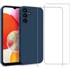 Evetane Cover Galaxy A14 e 2 schermi di protezione - Silicone - Blu - refurbished