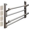 LOVIVER Scarpiera da Parete, pieghevole, in Alluminio e ABS, Facile da Installare, a 2 Livelli, Organizer per Scarpe da Appendere alla Porta, Armadio, Bagno, 70 Cm