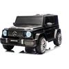 Beneo Motors Macchina elettrica per bambini Mercedes-Benz G63 AMG 4x4, due posti, 24V, nero, lettore MP3 con connessione USB/AUX e Bluetooth, trazione 4x4, batteria al litio, ruote EVA con sospensione