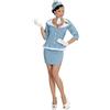 W WIDMANN MILANO Party Fashion - Costume da hostess retrò, assistente di volo, hostess, costumi di carnevale da donna