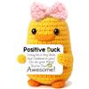 Doraler Anatra positiva all'uncinetto con supporto emotivo, regalo divertente per insegnanti, anatra, insegnanti, ispiratori, per donne e uomini