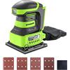 Greenworks G24SS14 - Levigatrice da 1/4 di Foglio a Batteria, 11000 giri/min., SENZA Batteria 24V e Caricabatterie, Garanzia 3 Anni