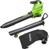 Greenworks 48V(24V x 2) Aspiratore e Soffiatore a Batteria 2in1, Li-Ion, 386 km/h, 14.73m³/min, Sacco raccoglitore, regolazione giri motore brushless potente senza batteria e caricatore BL48L01-01