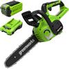 Greenworks G40CS30IIK2 Motosega a Batteria, Lunghezza Barra 12 Pollice (30cm), Velocità Catena 4,2m/s, 2,6kg, Auto-Lubrificante, Batteria 40V 2Ah e Caricabatterie, Garanzia 3 Anni