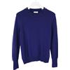 SANDRO Maglione Donna Piccolo Pullover In Lana Cashmere Collo A Giro Blu