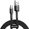 Baseus Cafule Cable - Double Side USB to microUSB QC 3.0, 2.4 A, 1 m (Grey/Black)
