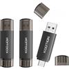 KOOTION Chiavetta USB Tipo C 128 GB 3 Pezzi OTG 2 in 1 Chiavetta USB C Nero Pendrive C 128GB Piccolo e Leggero Set Pennetta 128GB Per Android/Window/PC/MacBook, ect
