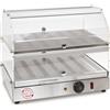 D.L. SERVICE Vetrina calda con 2 ripiani linea smart - Temperatura +30°/+85°C - Cm 50 x 36 x 39.5 h