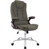 CLP Sedia Ufficio Ergonomica Thor, Girevole con Schienale Inclinabile, Design Moderno, Regolabile in Altezza 49-59 cm, Carico max 150 kg, Colore:tortora
