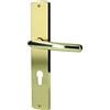 Alpertec Porta Alpertec lsabella - LS in ottone lucidato/ottone satinato per casa un corridoio porte PZ pulsante set maniglia porta guarnizioni, 32987813