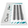 Clavier Ciglia a Ciuffetti, B shaped, 10 D B-Curl, Extension Ciglia Finte Ciuffetti, Individuali, Volume Russo, DIY, Naturale (B 8mm)