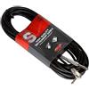 Stagg SGC10PL Cavo Pro-Serie per Strumenti Musicali da Jack Angolo - Standard, 6,3 mm a Jack 6,3 mm, con Connettore Angolare, 10m, Nero