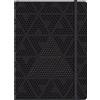 TOP-2000 Quaderno A5, 80 fogli, copertina rigida, a quadretti, 1 pezzo, nero, 400151699