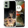 Cokitec Cover rinforzata per Motorola G55 5G Manga One Piece Ace Nero
