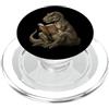 T-rex Dinosauro Lettura Libro Carino Libro Di Lettura Sul T-rex PopSockets PopGrip per MagSafe