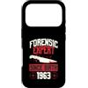 True Crime Merch for Investigative Crime Custodia per iPhone 17 Pro Esperto forense dalla nascita 1963 Compleanno a tema crimine vero