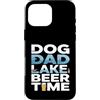 Dog Lover Dad Lake Beer Time Fishing Custodia per iPhone 16 Pro Max Cane Papà Lago Birra Tempo Pesca Birra